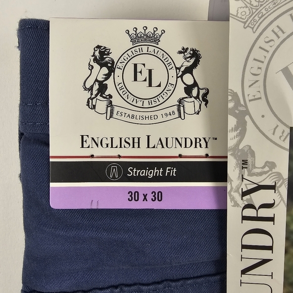 English Laundry Men's 5 Pocket Straight Fit Pant Size 30x30 Stretch Fabric Blue - Picture 9 of 9